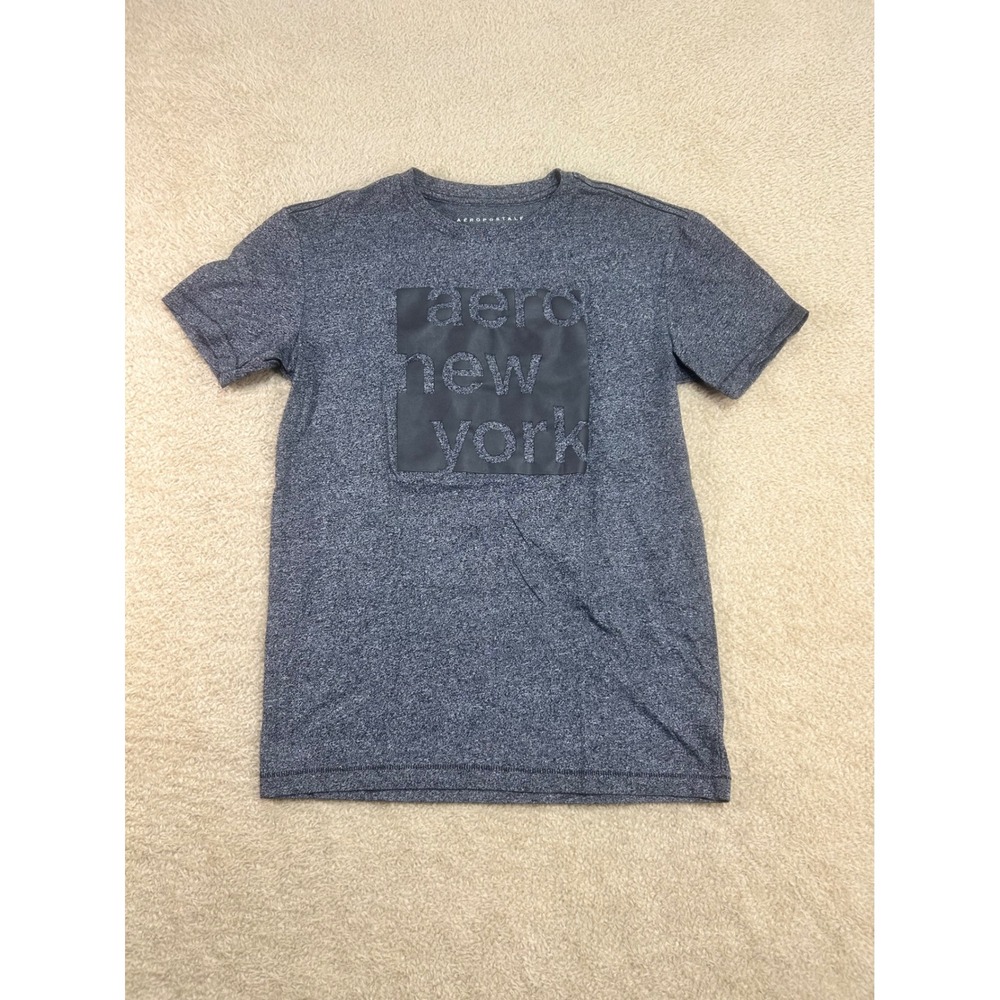 Aeropostale Womens XS Gray Heathered Aero New York Graphic T Shirt